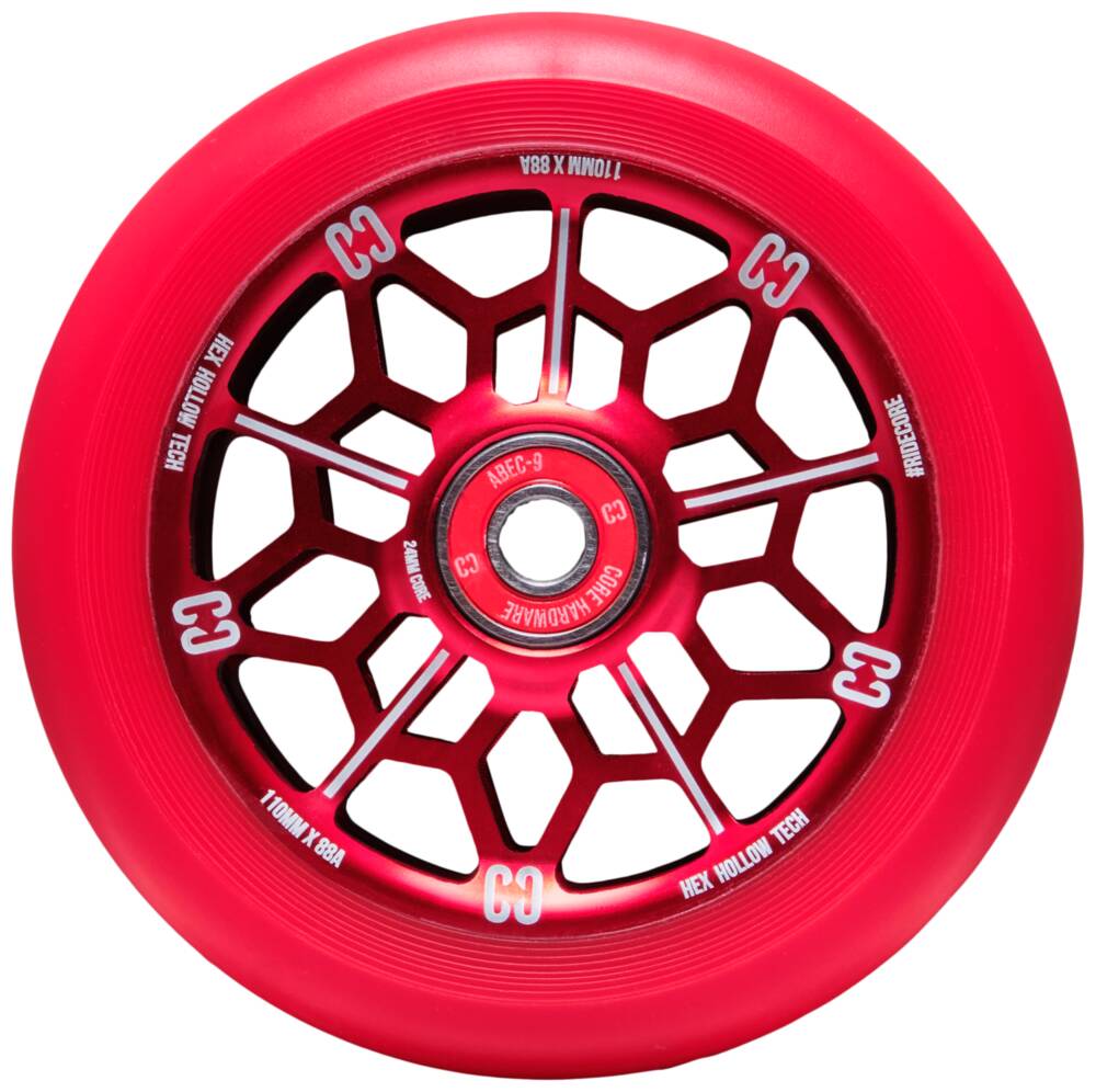 core-hex-hollow-pro-scooter-wheel-m6-red