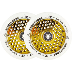 Root Industries Honeycore Wheels 110 mm - weiß / gold