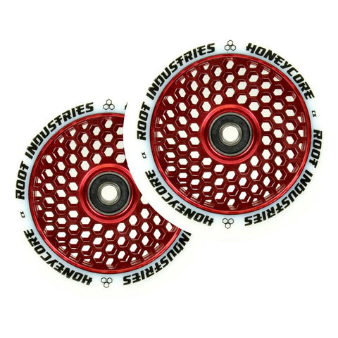 Root Industries Honeycore Wheels 110 mm - weiß / rot