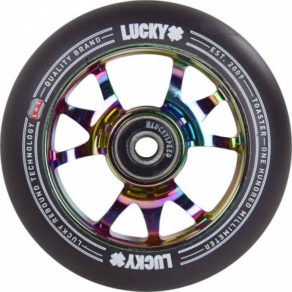 Lucky Toaster 110 mm Stunt Scooter Wheel - black-neochrome