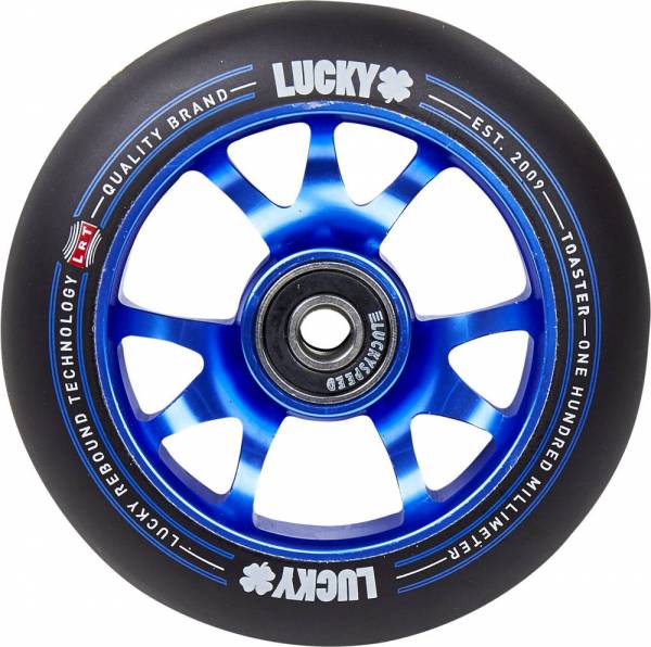 Lucky Toaster 100 mm Stunt Scooter Wheel - schwarz / blau