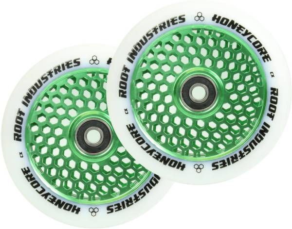 Root Industries Honeycore Wheels 110 mm - weiß / grün