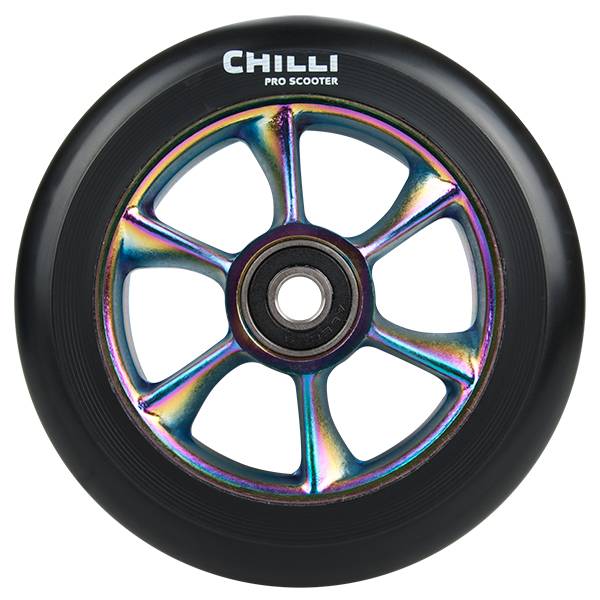 Chilli Turbo Wheel, black-rainbow, 110 mm